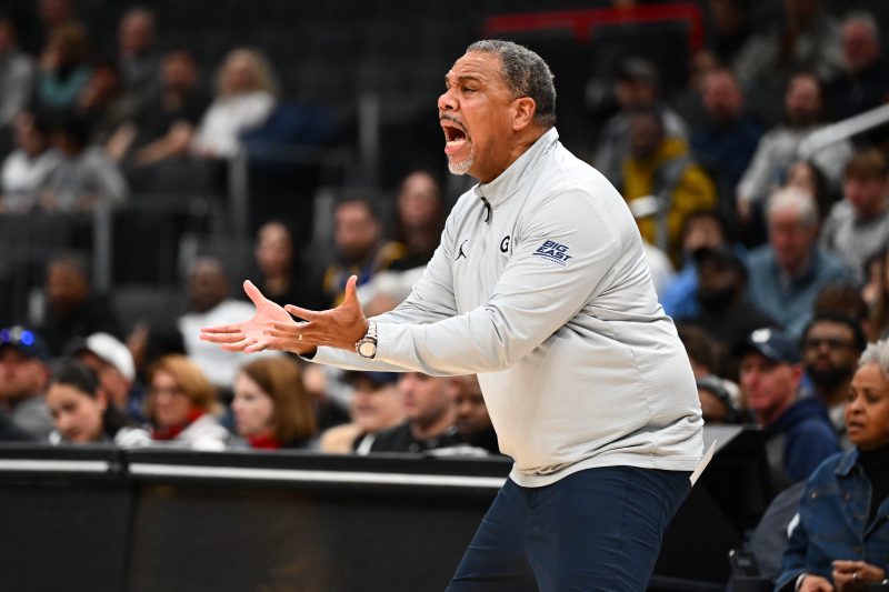 Georgetown suspends coach who threw water bottle that hit kid in crowd